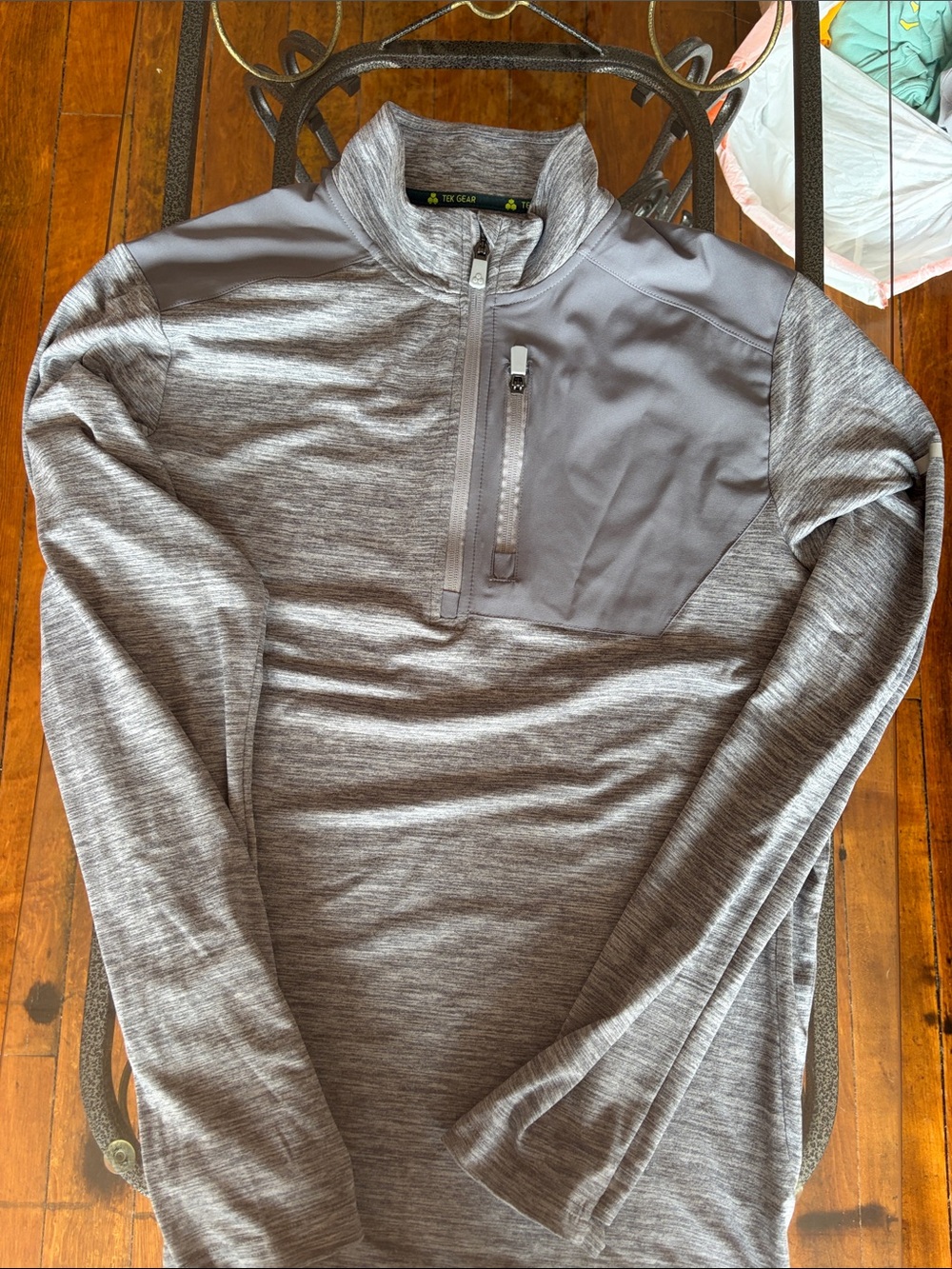 tek gear Gray Heather Half-Zip Pullover Jacket